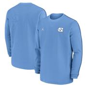 UNC Jordan Brand Sideline Coach Long Sleeve Crew Top